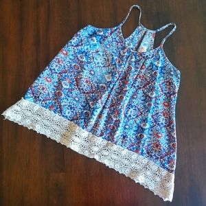 Flowy Bohemian Tank Style Top Junior's Medium